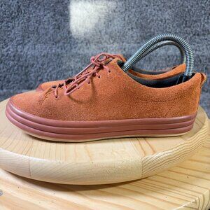 Camper Hoops Sneaker Womens Size 6 Orange Nubuck Leather Lace Up Low Top Shoe